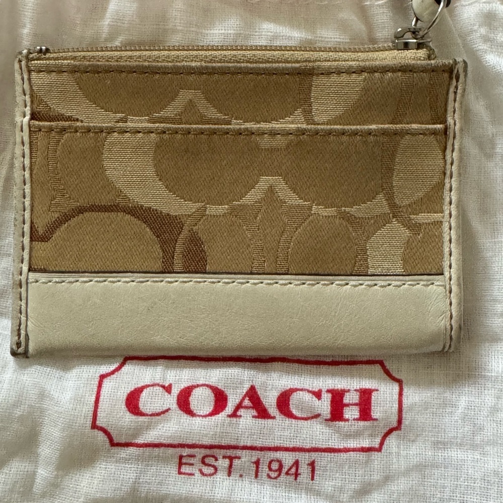 Coach cardholder and keychain